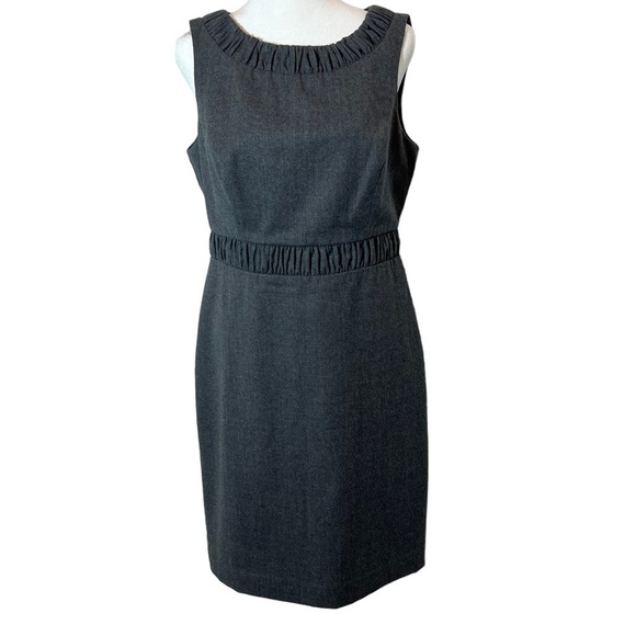 Talbots Dresses & Skirts - Talbots Charcoal Gray Wool Sleeveless Sheath Dress, Size 10P